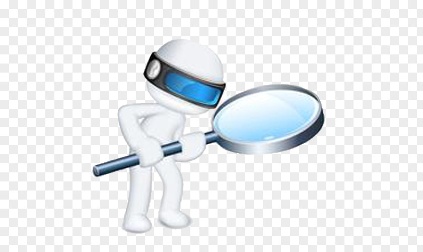 3D Villain Search Magnifying Glass PNG