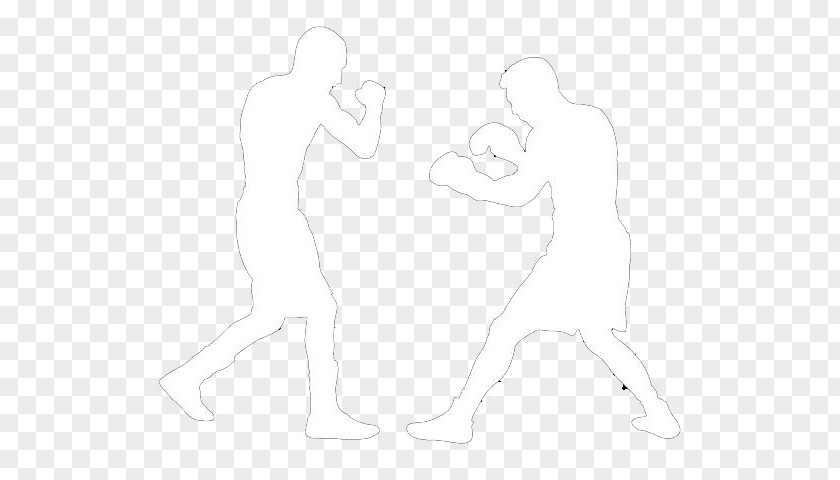 Silhouette Boxing Finger Homo Sapiens Line Art Sketch PNG