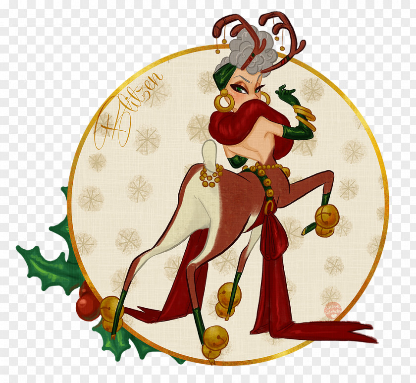 Cupid The Reindeer Santa Claus's Rudolph Christmas Ornament PNG
