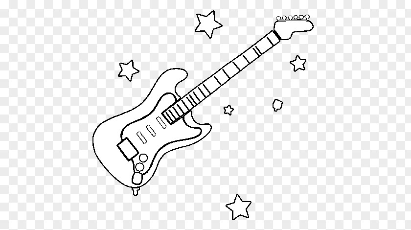 Electric Party Musical Instruments Drawing Guitar Coloring Book PNG