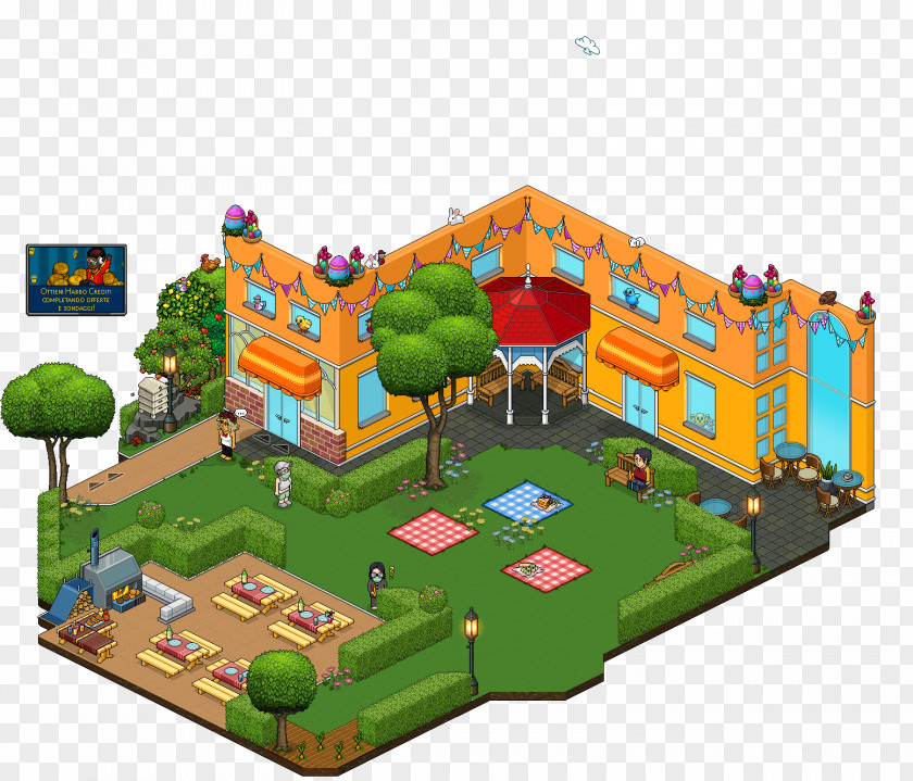Habbo House Picnic Playground Public Space Room PNG