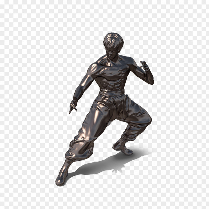 Brass Statue Of Bruce Lee Bronze PNG