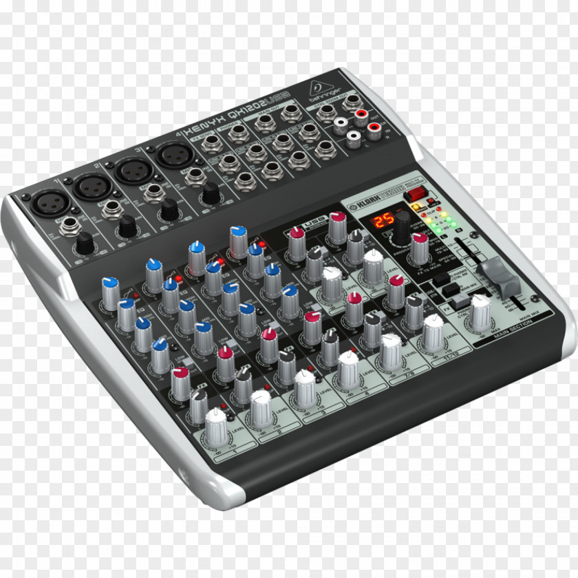 Microphone Audio Mixers Behringer Xenyx QX1202USB X1204USB PNG