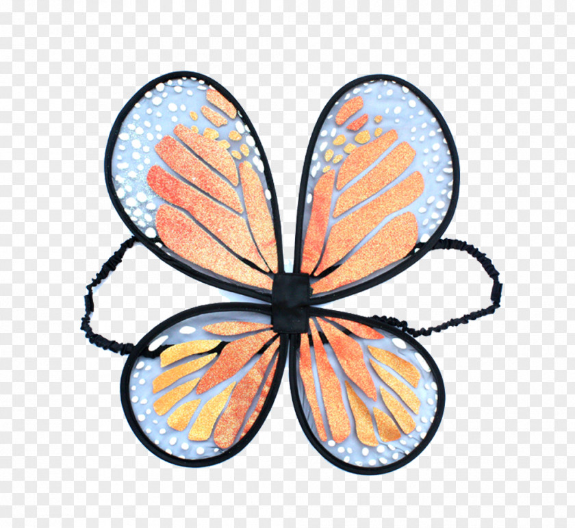 Orange Blue Wings Monarch Butterfly PNG