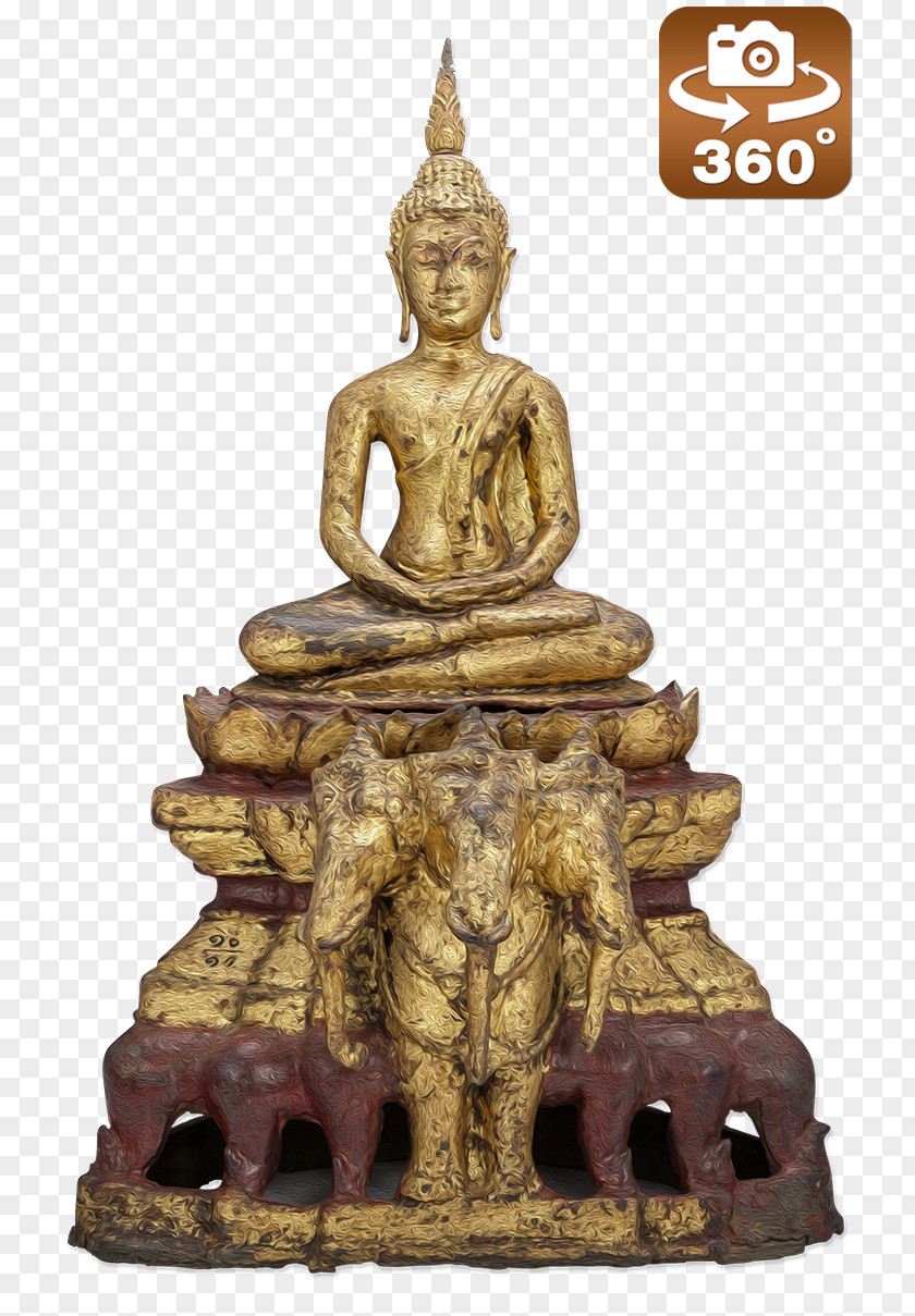 Virtual Museum Statue 01504 Bronze Meditation Ancient History PNG