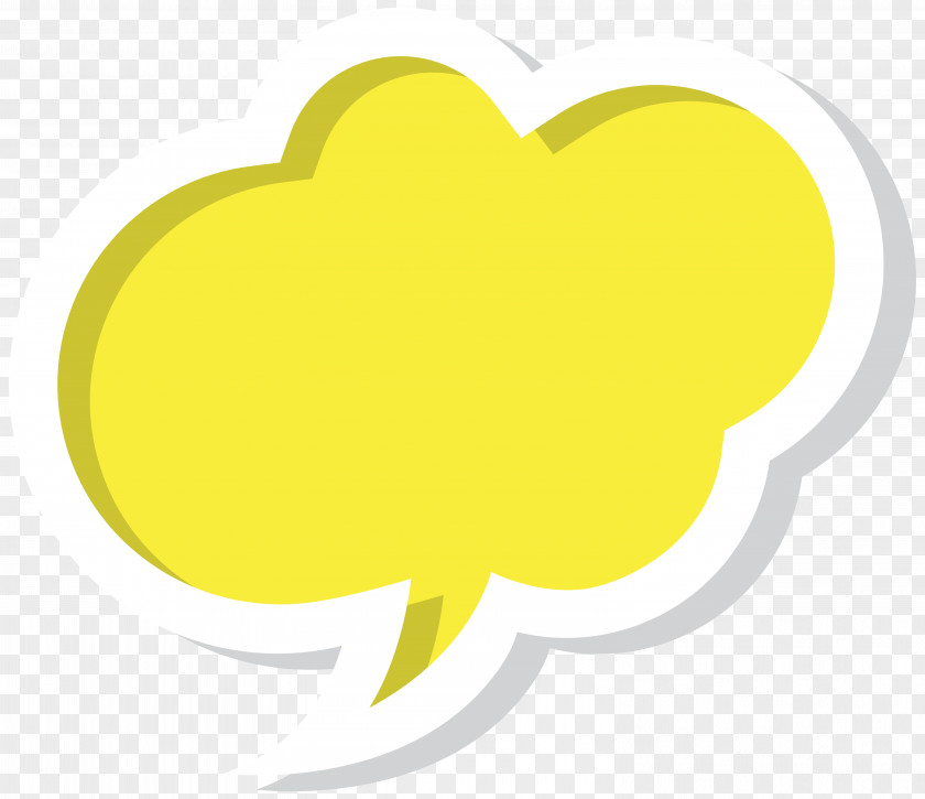 Bubble Speech Cloud Yellow Clip Art Image Balloon PNG