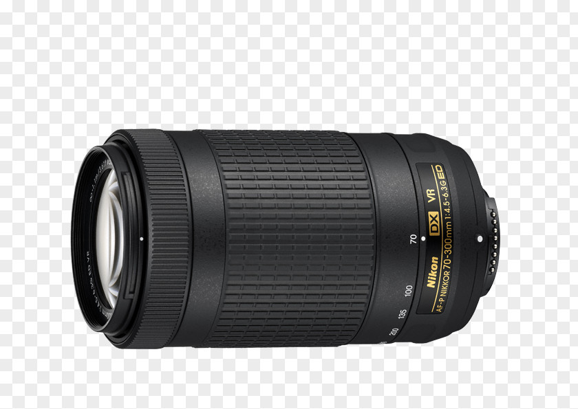 Camera Lens Nikon AF-P DX Nikkor 70-300mm F/4.5-6.3G ED VR Format Autofocus DX-Nikkor PNG