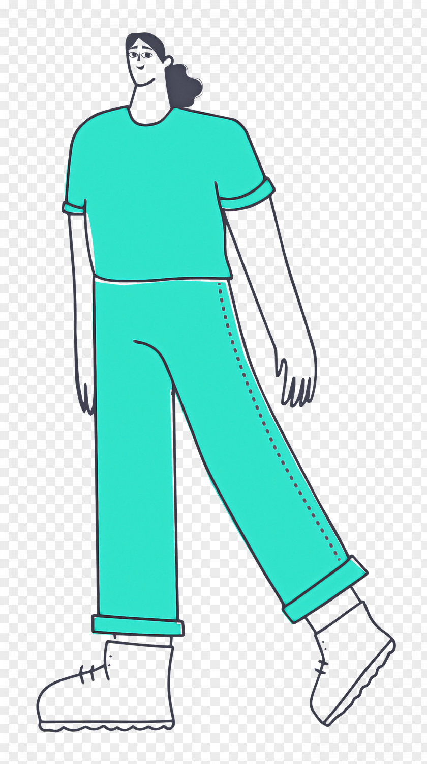 Girl Standing PNG