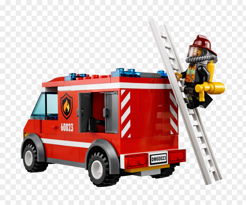 Lego Fire Truck City 60023 Starter Toy Building Set Minifigure Construction PNG