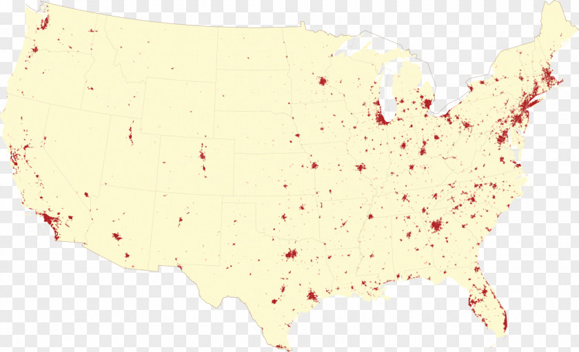 Urban United States Area 2010 Census PNG