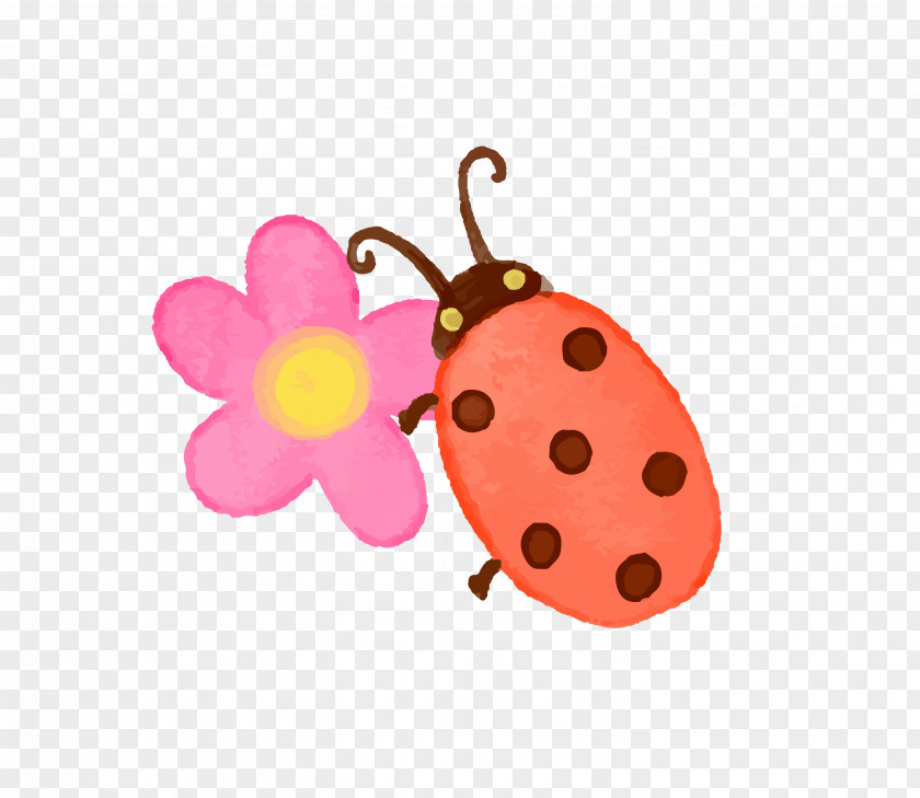 Vector Flowers Seven Star Ladybug Material Ladybird Clip Art PNG
