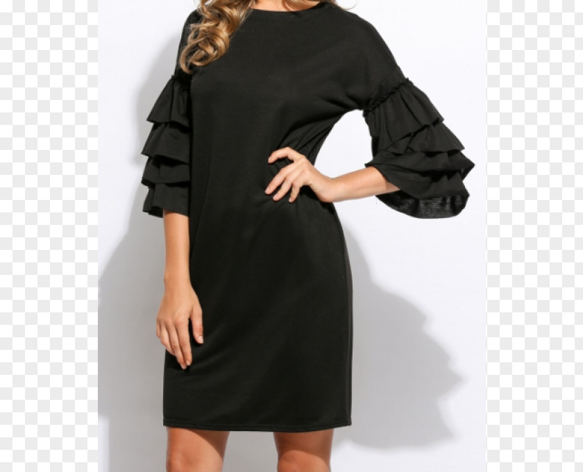 European Style Court Little Black Dress Sleeve Hoodie Fashion PNG