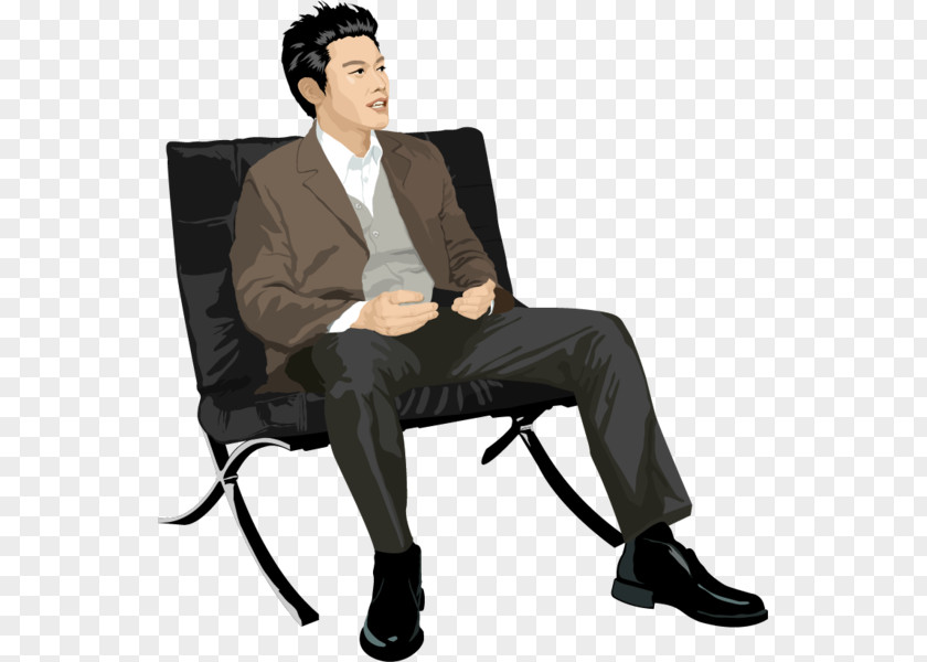 Man Sitting Position Clip Art PNG