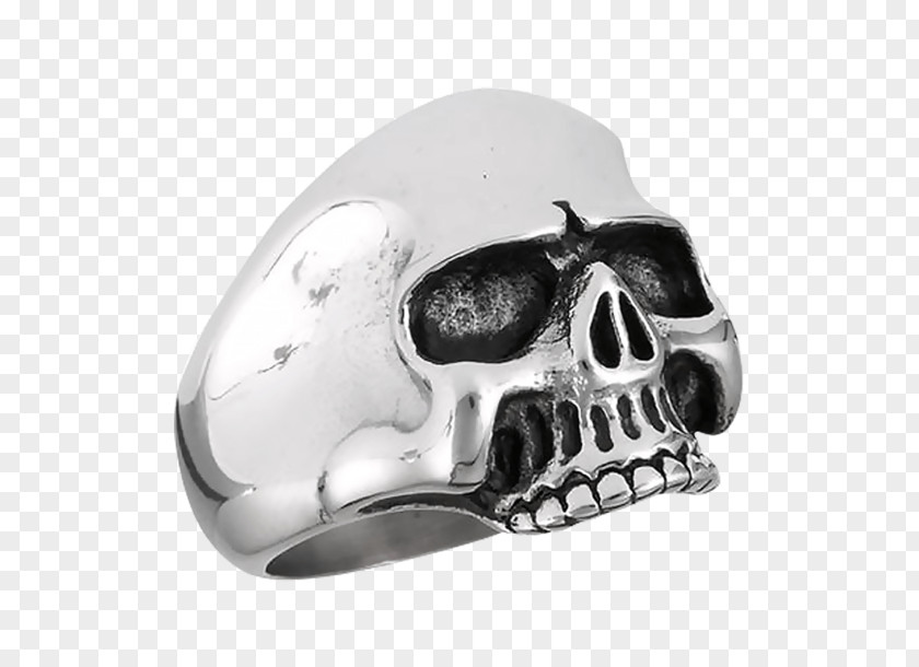 Skull Human Symbolism Ring Stainless Steel PNG
