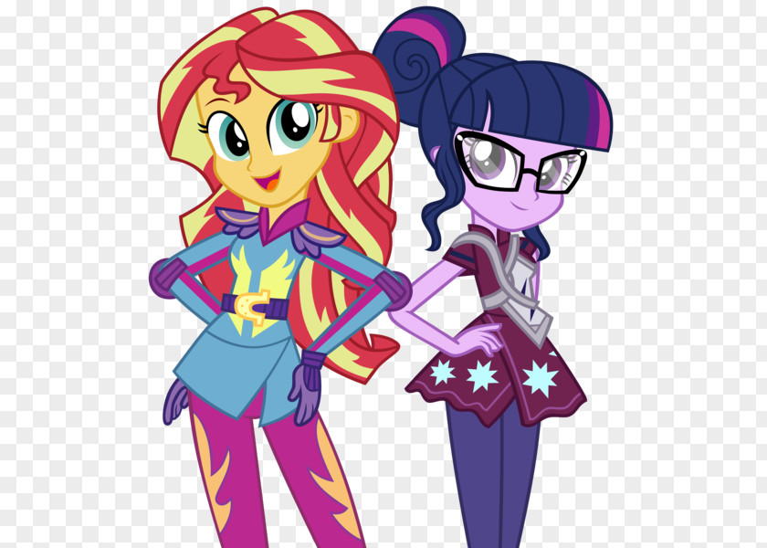 Twilight Sparkle Rainbow Dash Sunset Shimmer Applejack Pinkie Pie PNG