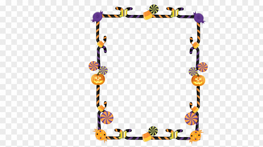 Borders Candy Corn Cane And Frames Picture Halloween PNG
