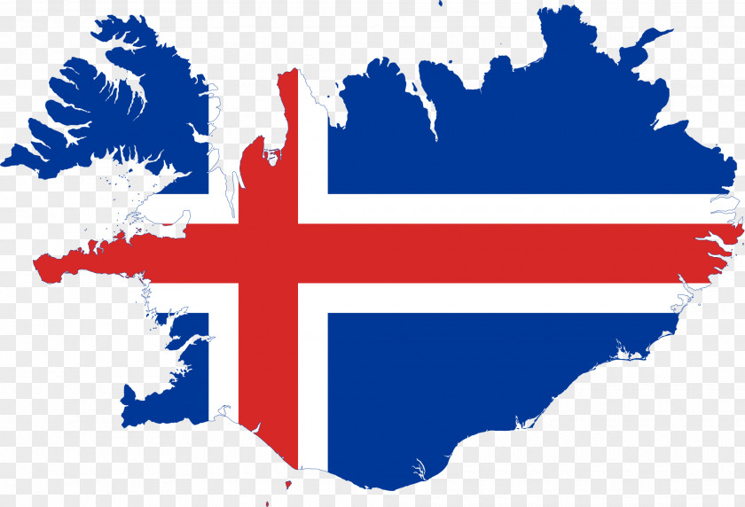 Map Flag Of Iceland Vector PNG