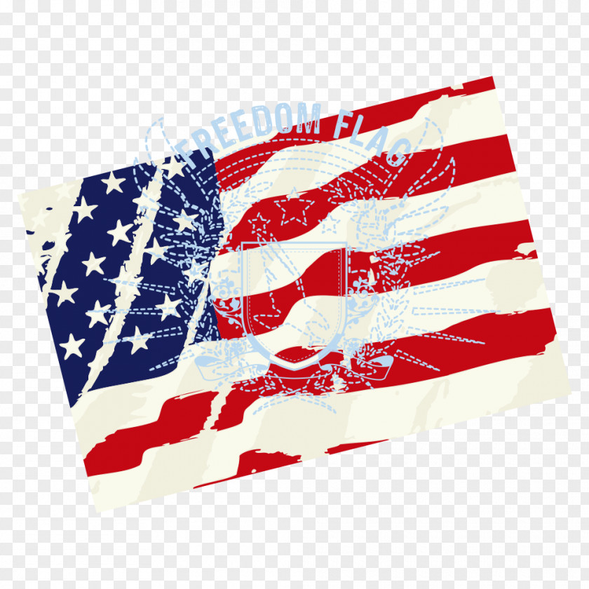 Flag Printing T-shirt Of The United States National PNG