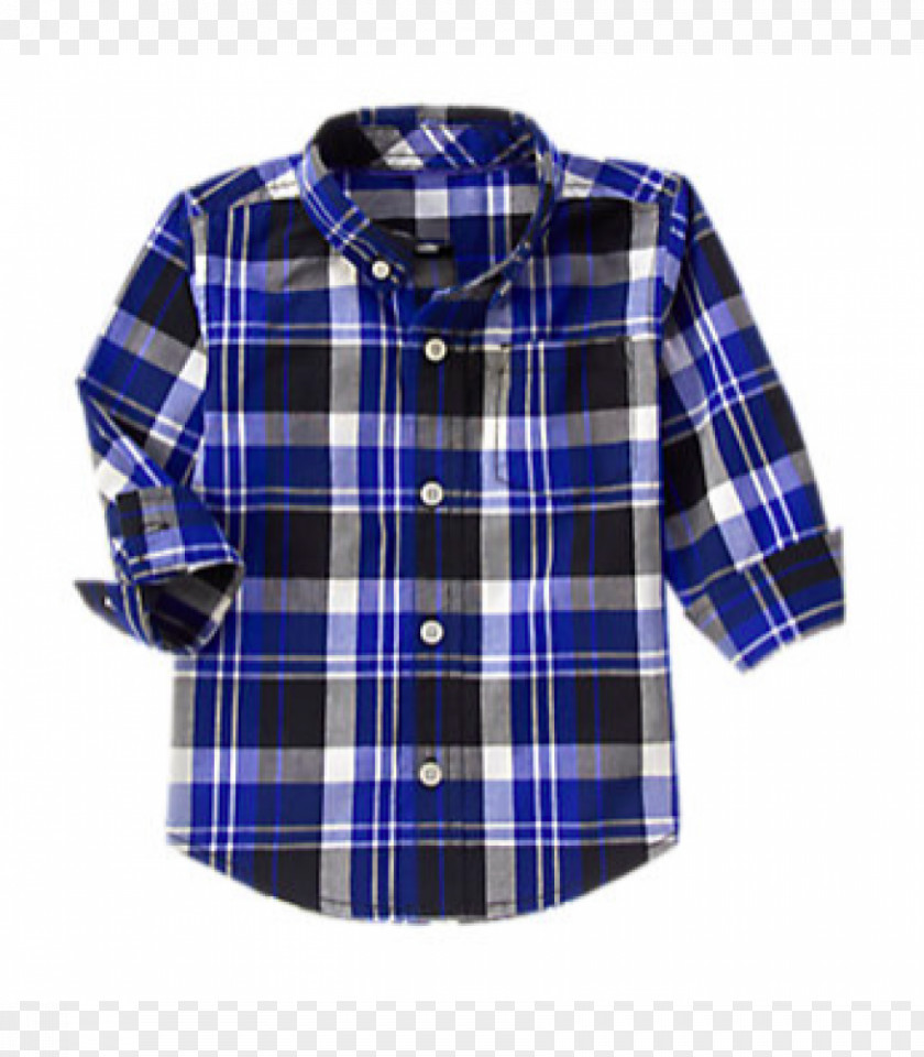 Shirt Blouse Tartan Sleeve Button PNG