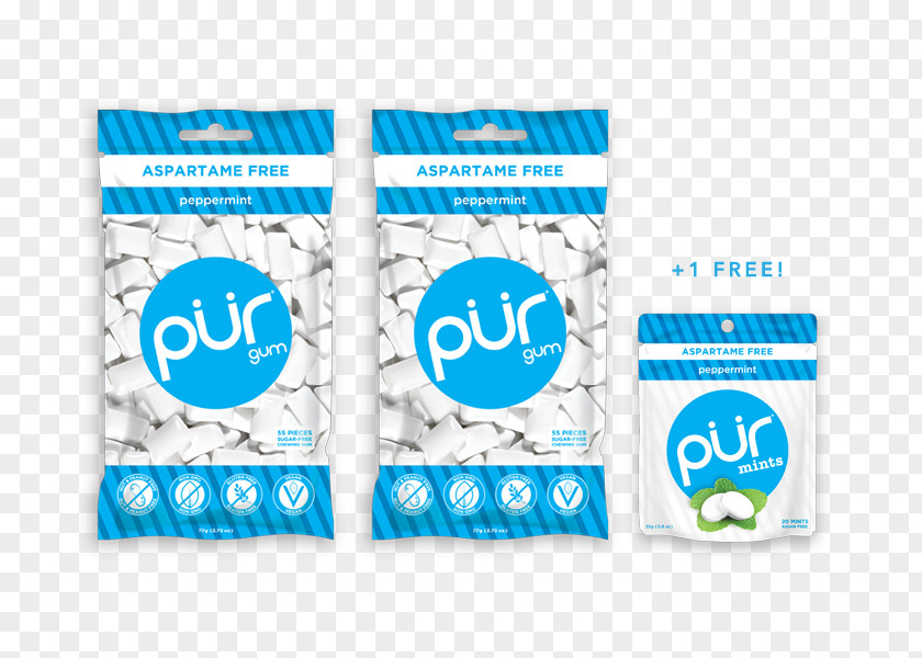 BUY 2 GET 1 FREE Chewing Gum PÜR Wintergreen Flavor Mint PNG