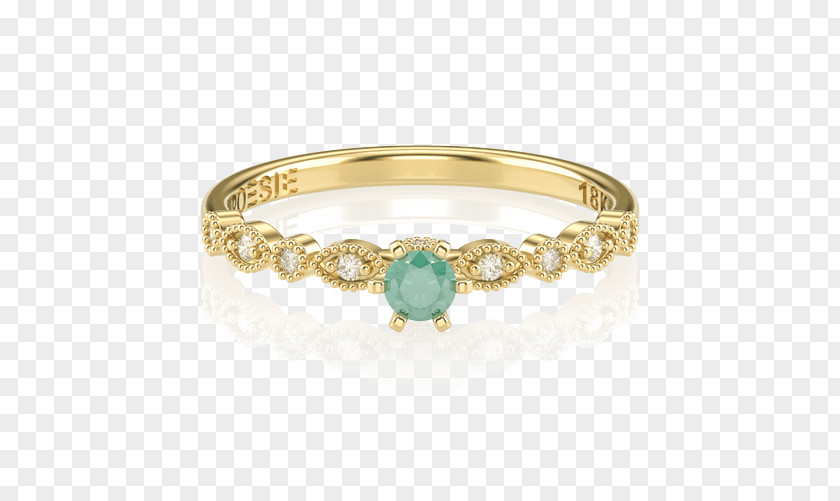 Emerald Engagement Ring Jewellery PNG