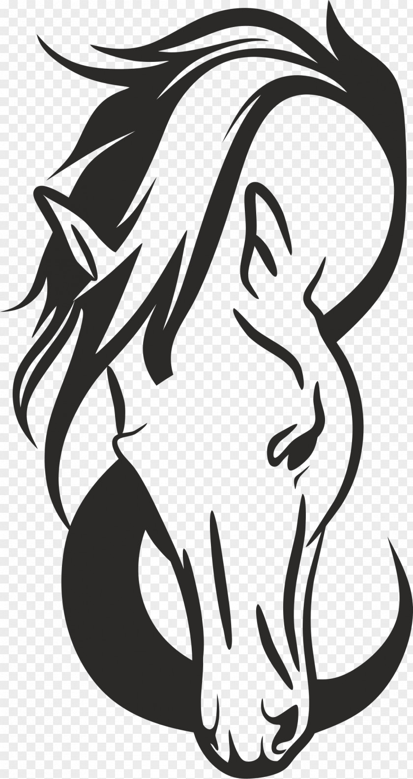 File Vector Arabian Horse Stallion Silhouette Clip Art PNG