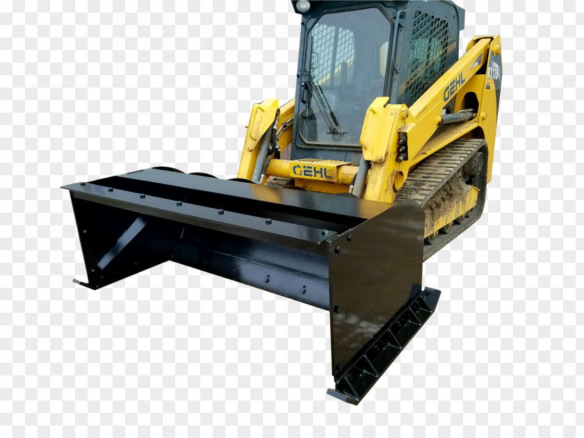 Bulldozer Snow Pusher Snowplow Machine Skid-steer Loader PNG