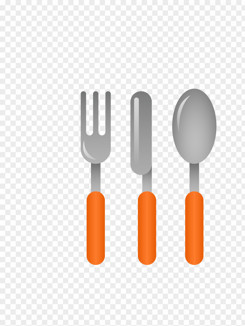 Vector Red Silver Tableware Spoon Fork Cutlery PNG