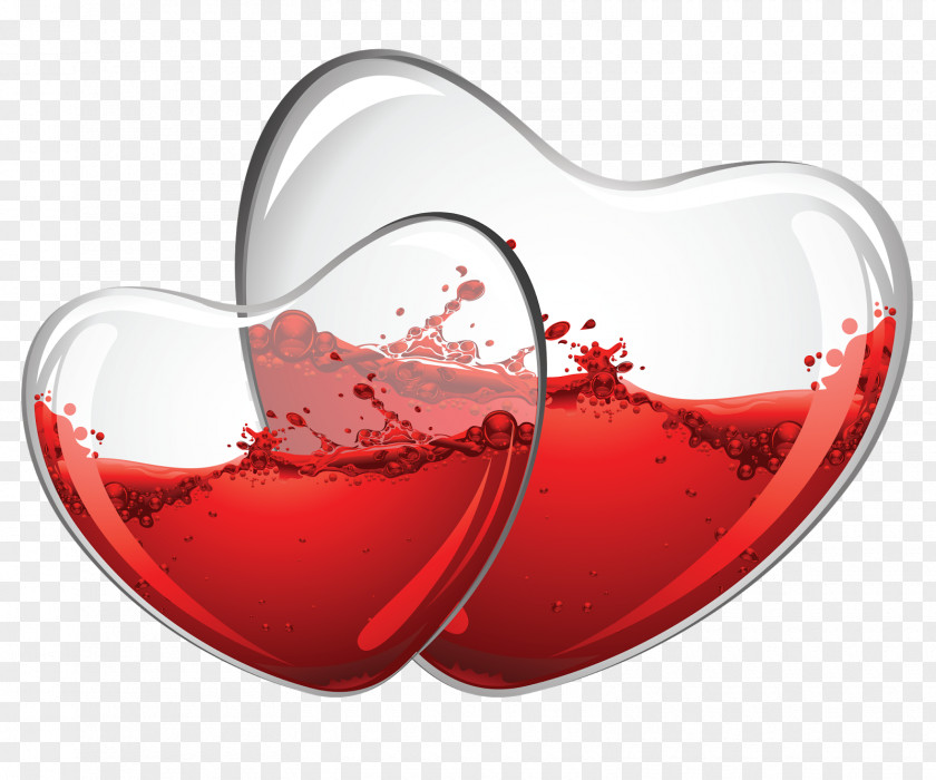 бамбук Red Wine Glass Hearts Clip Art PNG