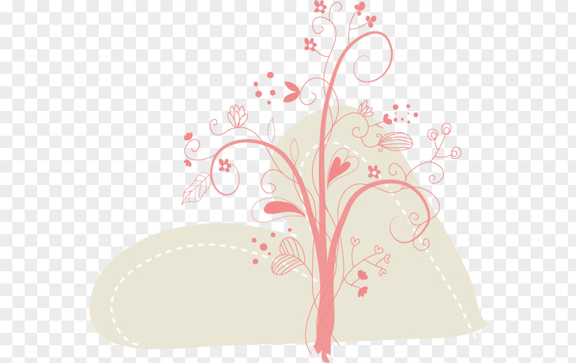 Vector Floral Decorative Elements Flower Petal Tree Red PNG