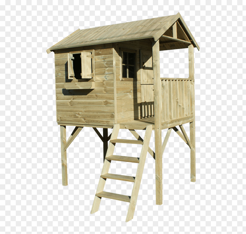 Wood Playground Slide Speeltoestel Tree House Shed PNG