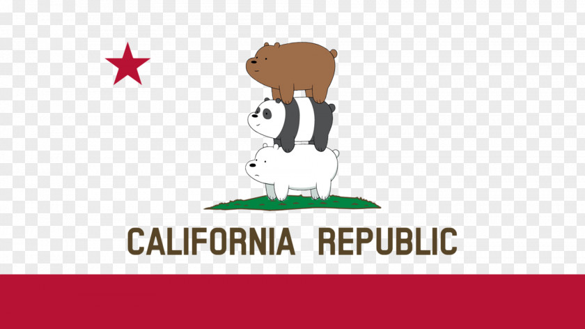 California Republic Flag Of Grizzly Bear PNG