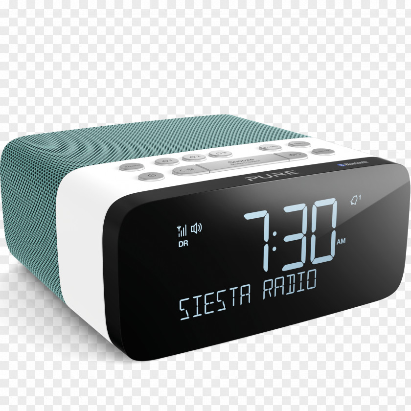Digital Alarm Clock Audio Broadcasting DAB+ Radio Pure FM PNG