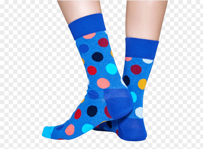 Purple Dot Happy Socks Blue Red Hosiery PNG