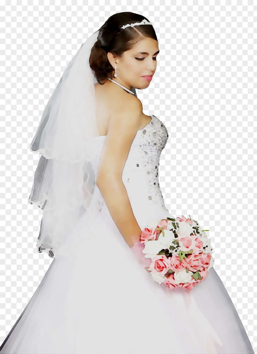 Wedding Dress Flower Bouquet Bride PNG