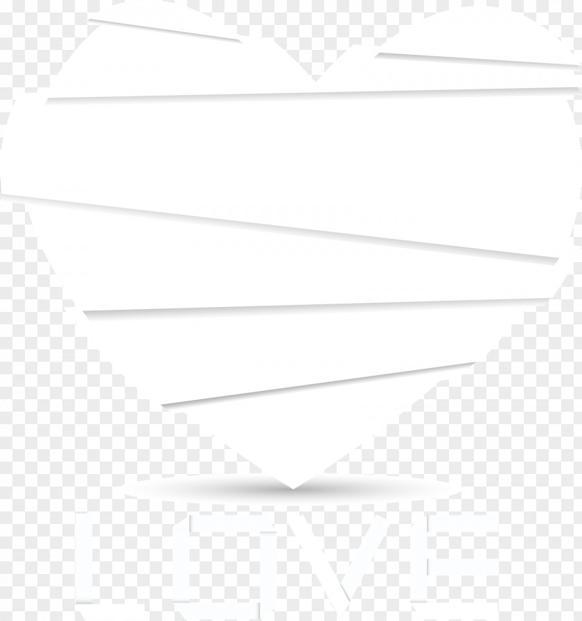 Heart-shaped Paper Line Triangle White PNG