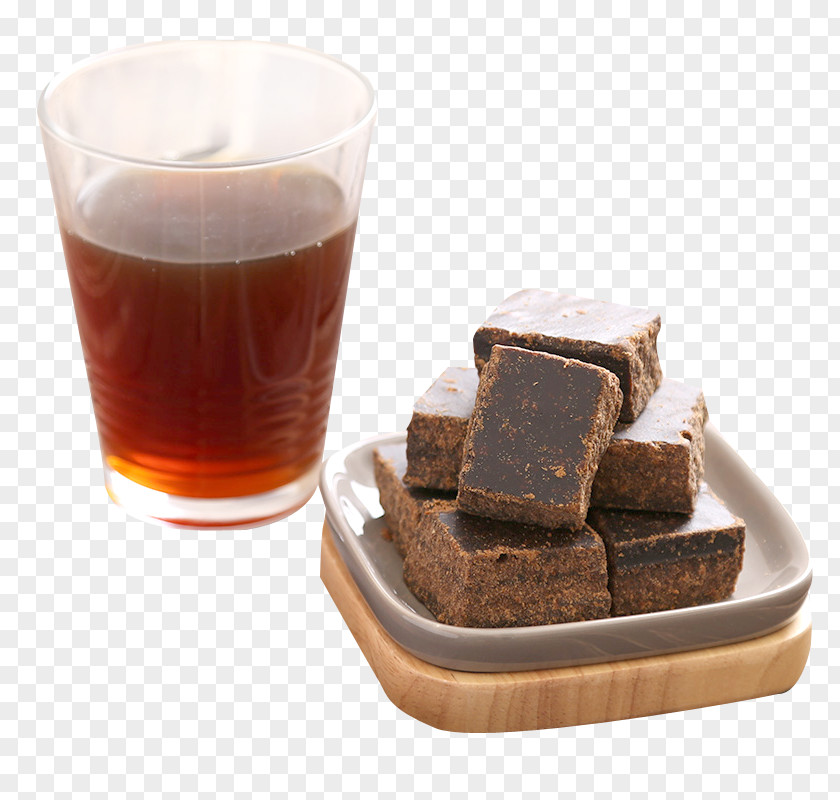 Soaked Brown Sugar Candy Material Ginger Tea Rock PNG