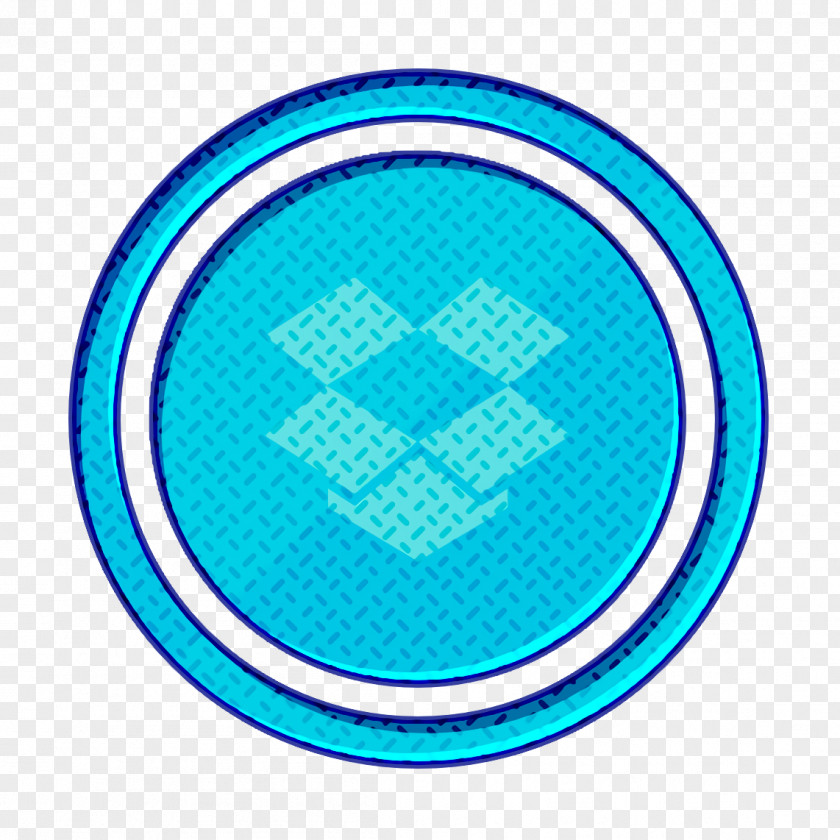 Electric Blue Turquoise Dropbox Icon PNG