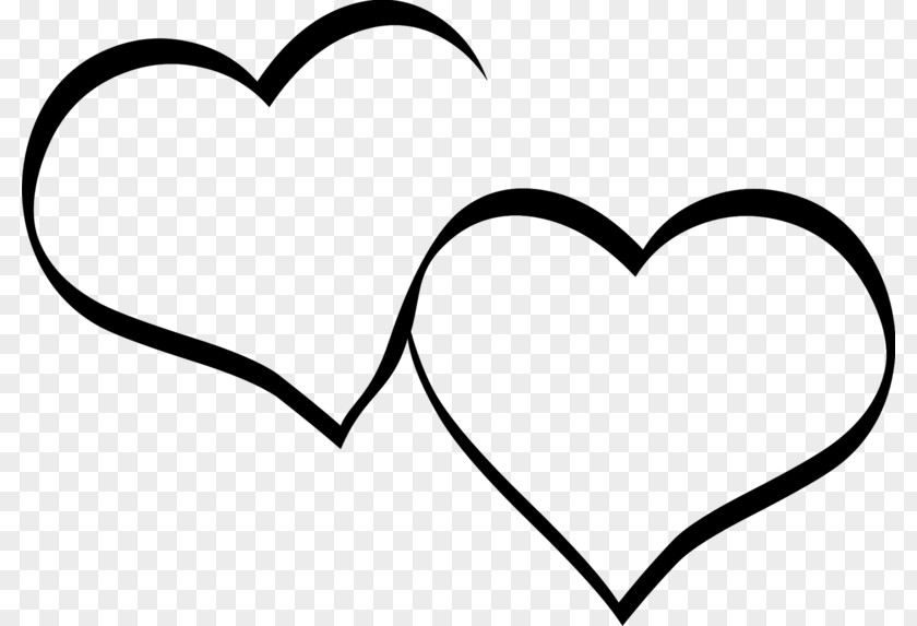 Heart Drawing Black Clip Art PNG