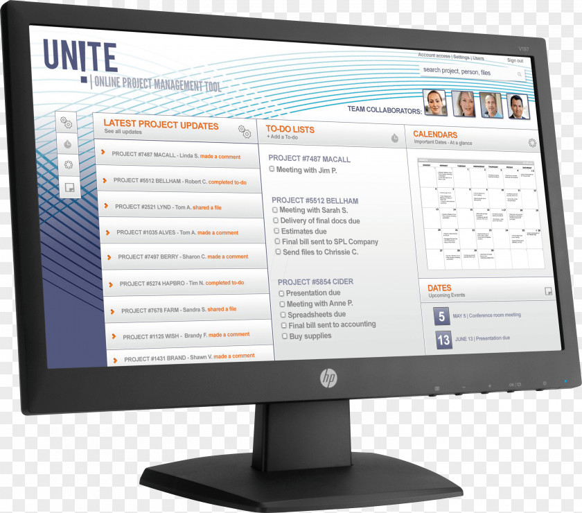 Monitor Computer Monitors LED-backlit LCD Display Size Resolution Hewlett-Packard PNG