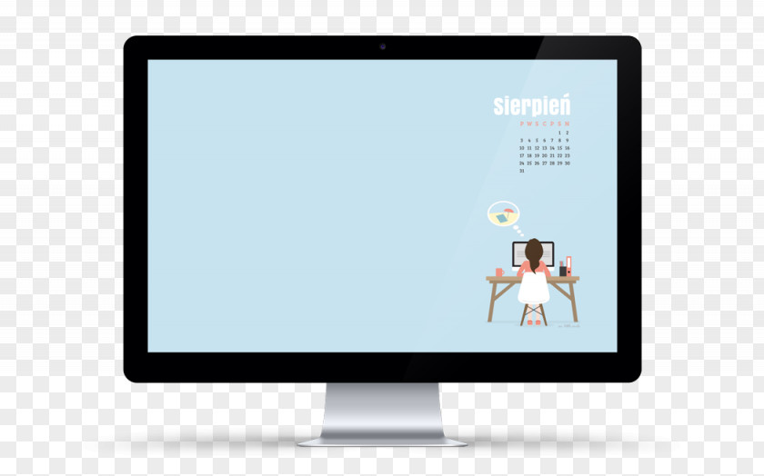 Template Macbook Desktop Wallpaper Computer Monitors Month Calendar PNG