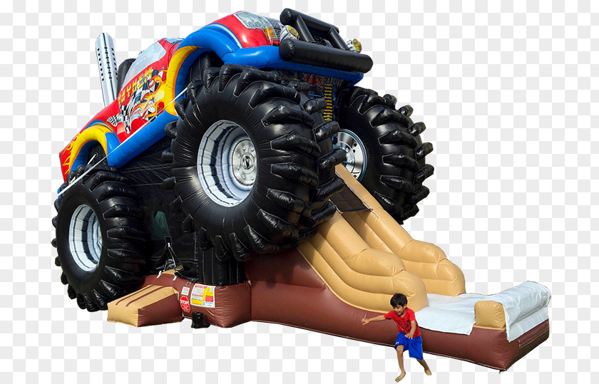 Blaze And Monster Machines Car Inflatable Bouncers Truck Renting PNG