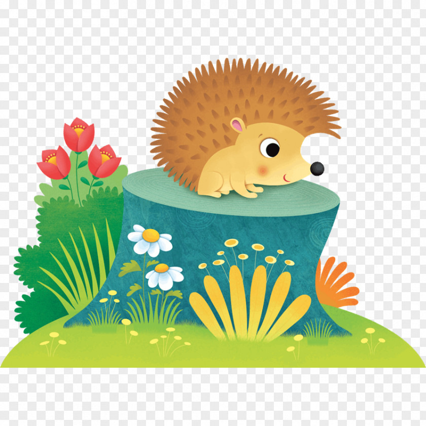 Forset Cabin Hedgehog Sticker Child Room Adhesive PNG