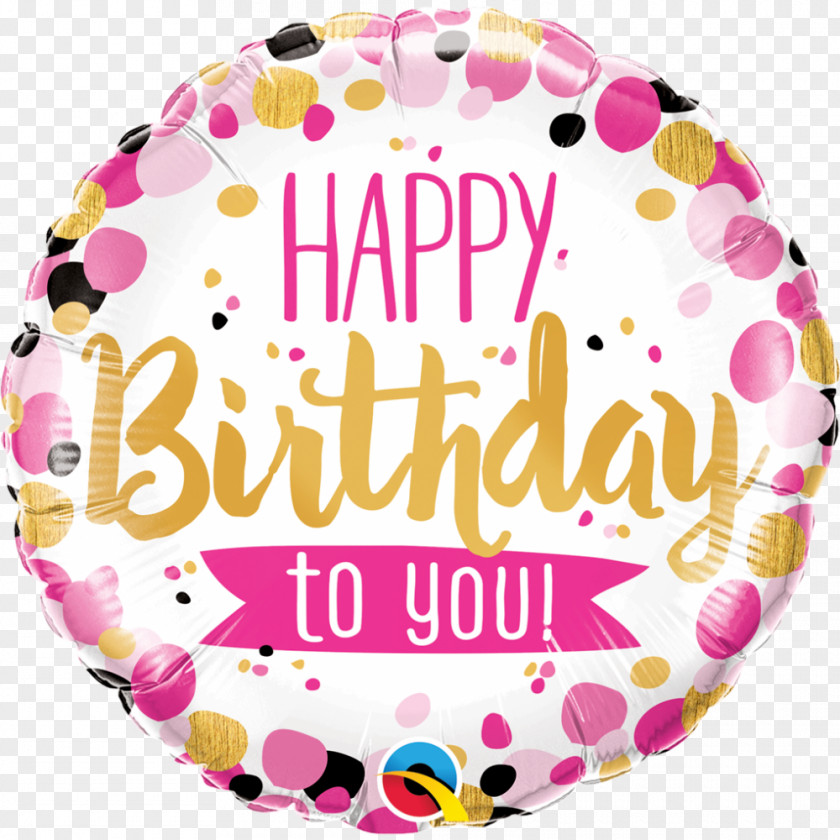 Balloon Mylar Happy Birthday Gift PNG