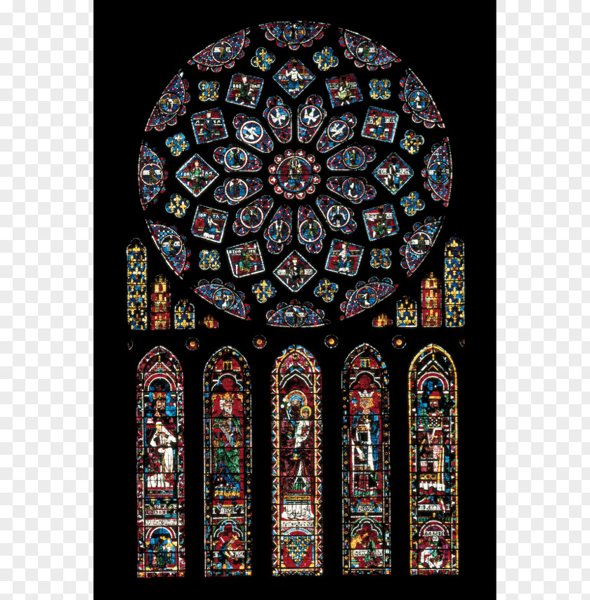 Cathedral Chartres Notre-Dame De Paris Gothic Architecture Rose Window PNG
