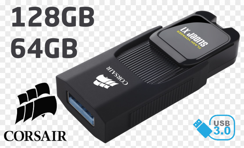 Zegar Electronics Accessory Corsair Flash Voyager Slider X1 USB Drives Product Design 3.0 PNG