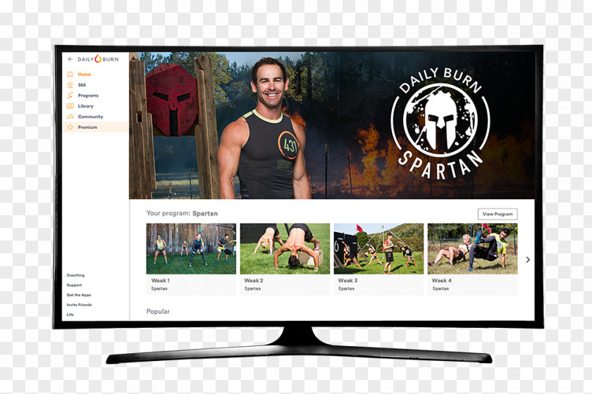 Dailyburn DailyBurn Exercise Beachbody LLC LCD Television Personal Trainer PNG