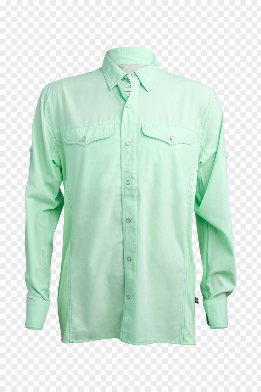 Dress Shirt Blouse Green Collar Sleeve PNG