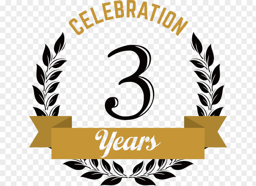 Happy 3rd Anniversary Vector Graphics Clip Art Royalty-free PNG