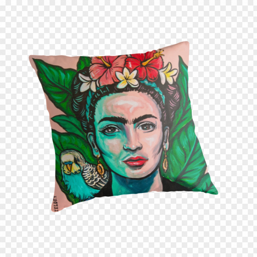 FRIDA Cushion Throw Pillows Frida Kahlo Redbubble PNG